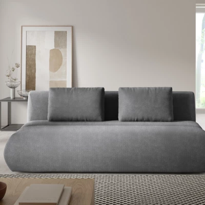 Rozkládací dvoumístná pohovka OSHAWA - tmavá popelavá