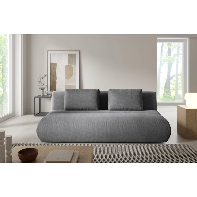 Rozkládací dvoumístná pohovka OSHAWA - tmavá popelavá