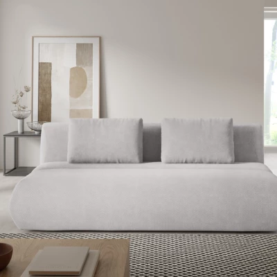 Rozkládací dvoumístná pohovka OSHAWA - světlá šedá