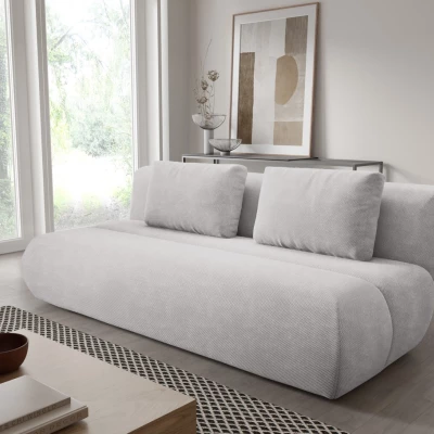 Rozkládací dvoumístná pohovka OSHAWA - světlá šedá