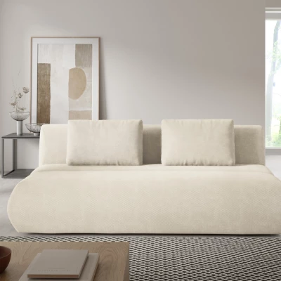 Rozkládací dvoumístná pohovka OSHAWA - krémová