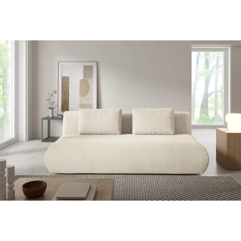 Rozkládací dvoumístná pohovka OSHAWA - krémová