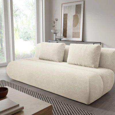 Rozkládací dvoumístná pohovka OSHAWA - krémová