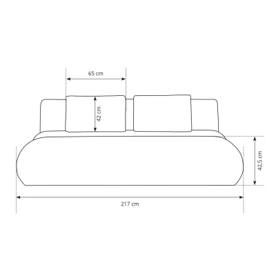 Rozkládací dvoumístná pohovka OSHAWA - ocelová šedá