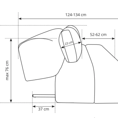 Rozkládací dvoumístná pohovka OSHAWA - terakota