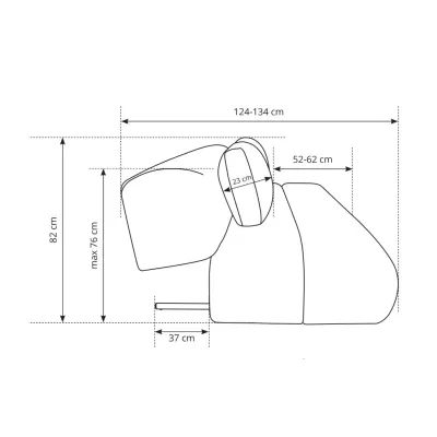 Rozkládací dvoumístná pohovka OSHAWA - béžová 2