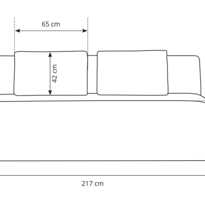 Rozkládací dvoumístná pohovka OSHAWA - světlá šedá