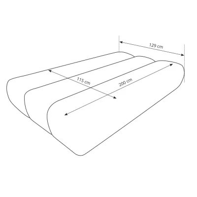 Rozkládací dvoumístná pohovka OSHAWA - béžová 1