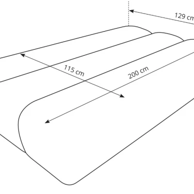 Rozkládací dvoumístná pohovka OSHAWA - krémová