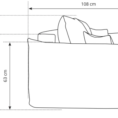Dvousedačka s úložným prostorem SUDBURY - stříbrná