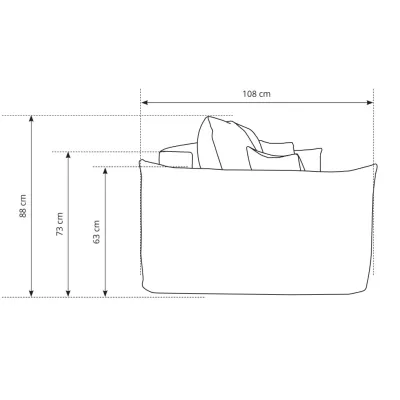 Dvousedačka s úložným prostorem SUDBURY - stříbrná