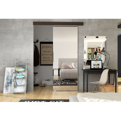 Posuvné dveře se zrcadlem ILAS II. hnědé 90