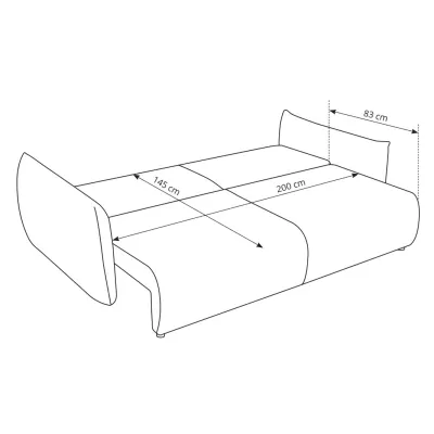 Dvousedačka s úložným prostorem SUDBURY - ecru 2
