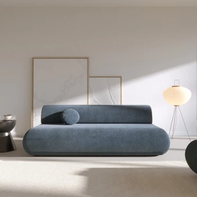 Rozkládací třímístná pohovka s úložným prostorem SURREY - modrá