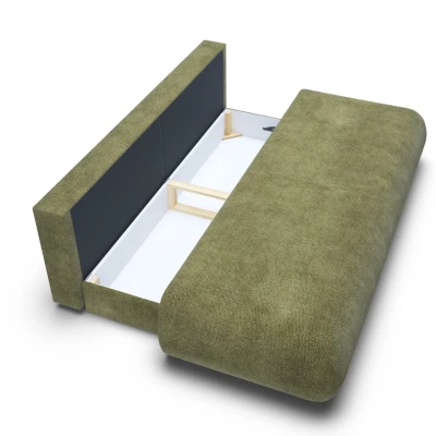 Rozkládací třímístná pohovka s úložným prostorem SURREY - khaki