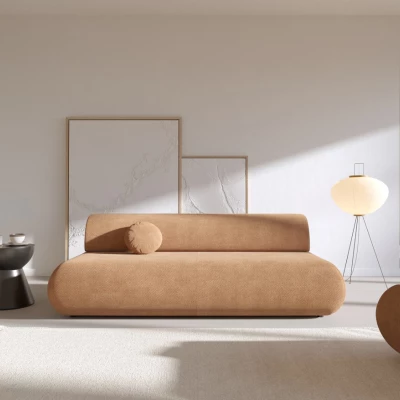 Rozkládací třímístná pohovka s úložným prostorem SURREY - světlá hnědá