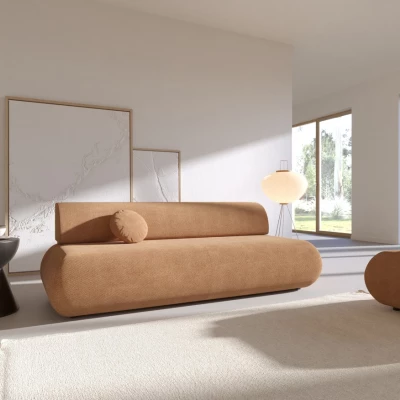 Rozkládací třímístná pohovka s úložným prostorem SURREY - světlá hnědá