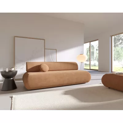 Rozkládací třímístná pohovka s úložným prostorem SURREY - světlá hnědá