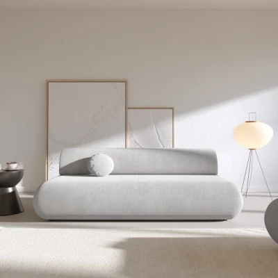 Rozkládací třímístná pohovka s úložným prostorem SURREY - světlá šedá 2