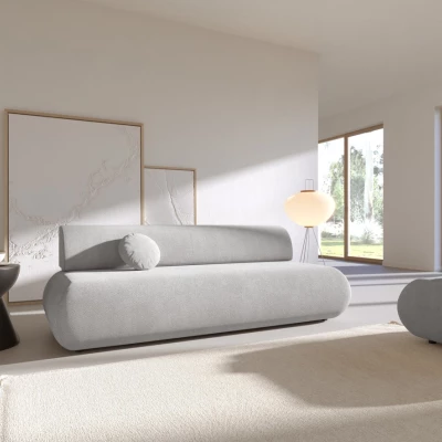 Rozkládací třímístná pohovka s úložným prostorem SURREY - světlá šedá 2