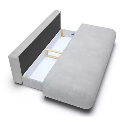 Rozkládací třímístná pohovka s úložným prostorem SURREY - světlá šedá 2