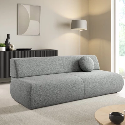 Rozkládací třímístná pohovka s úložným prostorem SURREY - ocelová šedá