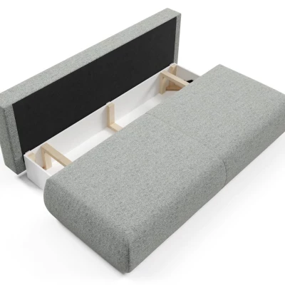 Rozkládací třímístná pohovka s úložným prostorem SURREY - ocelová šedá