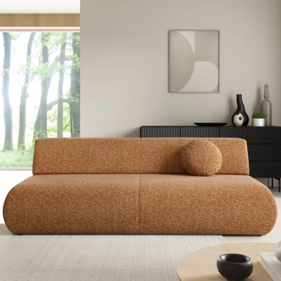 Rozkládací třímístná pohovka s úložným prostorem SURREY - rezavá