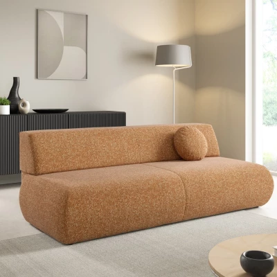 Rozkládací třímístná pohovka s úložným prostorem SURREY - rezavá