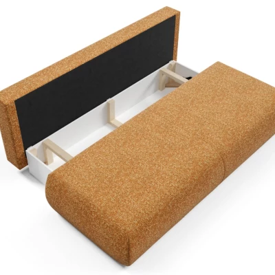 Rozkládací třímístná pohovka s úložným prostorem SURREY - rezavá