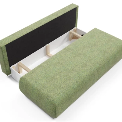 Rozkládací třímístná pohovka s úložným prostorem SURREY - zelená