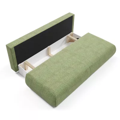 Rozkládací třímístná pohovka s úložným prostorem SURREY - zelená