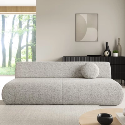 Rozkládací třímístná pohovka s úložným prostorem SURREY - světlá popelavá