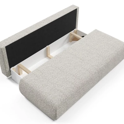 Rozkládací třímístná pohovka s úložným prostorem SURREY - světlá popelavá