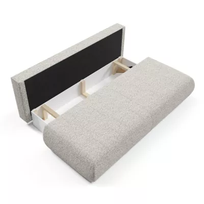 Rozkládací třímístná pohovka s úložným prostorem SURREY - světlá popelavá