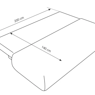 Rozkládací třímístná pohovka s úložným prostorem SURREY - popelavá