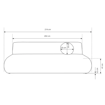 Rozkládací třímístná pohovka s úložným prostorem SURREY - rezavá