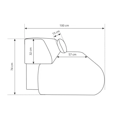 Rozkládací třímístná pohovka s úložným prostorem SURREY - světlá popelavá