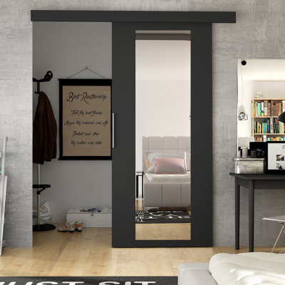 Posuvné dveře na stěnu ILAS IV. černé 90