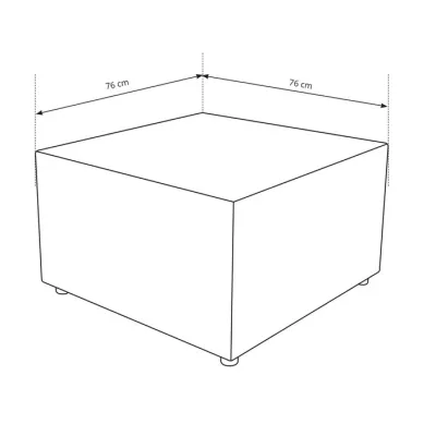 Čalouněná podnožka WINDSOR - tmavá popelavá