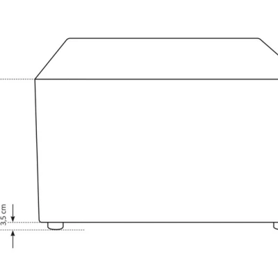 Čalouněná podnožka WINDSOR - popelavá