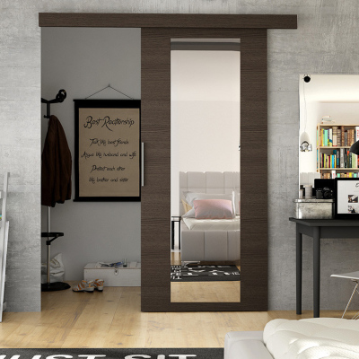 Posuvné dveře na stěnu ILAS IV. hnědé 90