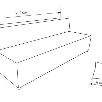 Třímístná pohovka úložným prostorem WINDSOR - měděná