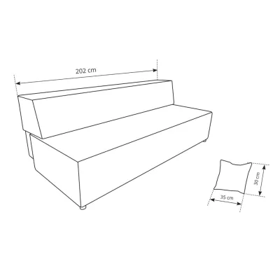 Třímístná pohovka úložným prostorem WINDSOR - měděná