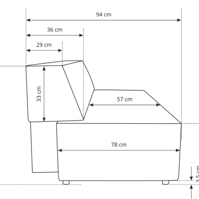 Třímístná pohovka úložným prostorem WINDSOR - měděná