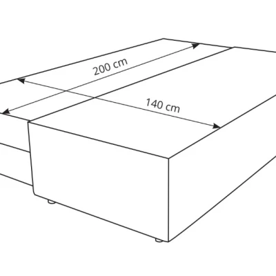 Třímístná pohovka úložným prostorem WINDSOR - modrošedá