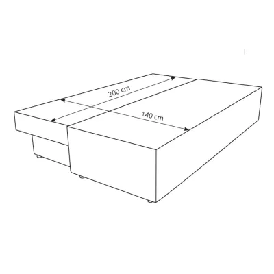 Třímístná pohovka úložným prostorem WINDSOR - modrošedá