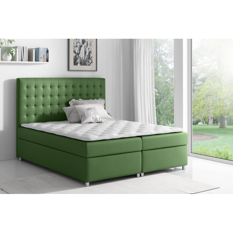 Kontinentální postel Evio zelená 120 + topper zdarma