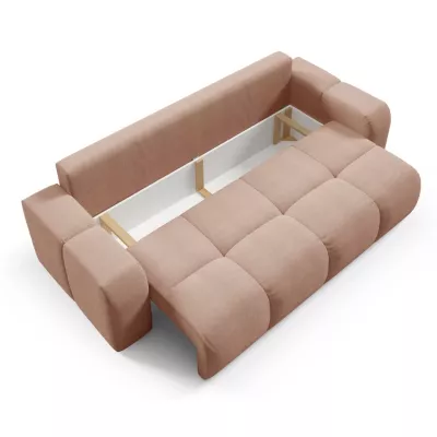 Rozkládací dvoumístná pohovka TRURO - meruňková