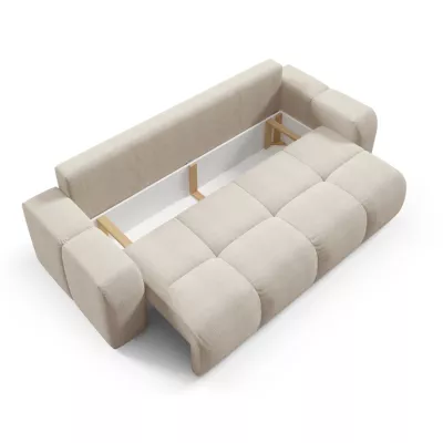 Rozkládací dvoumístná pohovka TRURO - světlá béžová 1